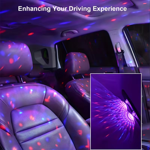 RGB LED Car Atmosphere Lamp USB Wireless Roof Star Light Multiple Modes Automotive Interior Lights Auto Interior Lighting