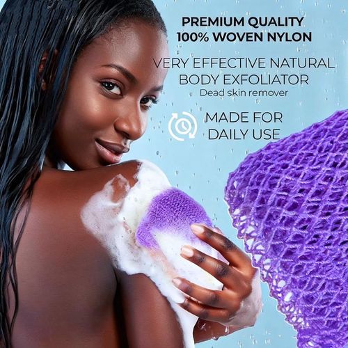 4 PCS  Authentic African Exfoliating Net Bath Sponge