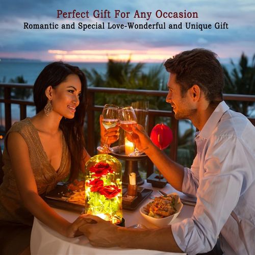 Eternal Rose™ Glass Dome LED Lamp