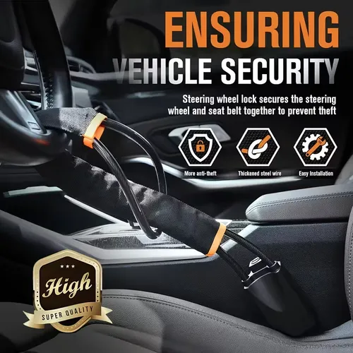 Heavy-Duty Anti-Theft Steering Wheel Lock | Ultimate Car Security