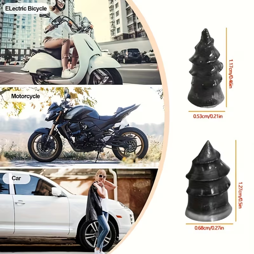 60PCS Tire Repair Rubber Nails Kit with 2 Sizes for Car Motorcycle Truck Tractor(Including screwdriver as a gift)