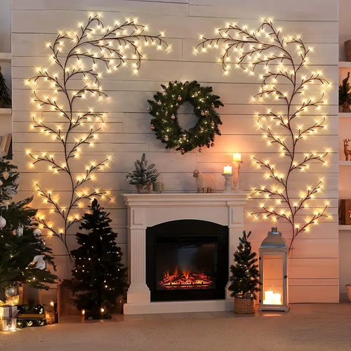 USB Tree Vine Wall Light – Flexible LED Branch String for Bedroom & Home Decor
