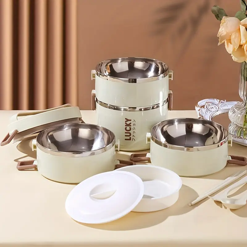 Large Capacity Stainless Steel Lunch Box with Insulated Lunch Bag