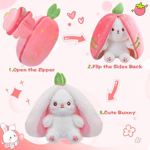 Strawberry Bunny Plush Toy
