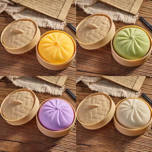 4PCS  Slow-Rebound Stress Relief Bun Toy
