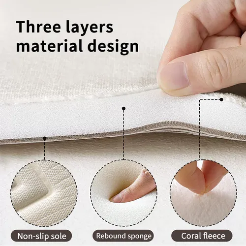 3-piece high-quality memory foam bathroom carpet set - anti-slip, highly absorbent and quick-drying