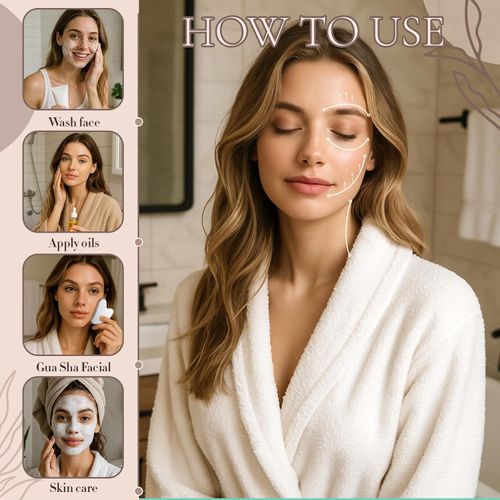 2pcs  Stainless Steel Gua Sha Facial Tools Metal Guasha Tool for Face Body Jawline Shaper