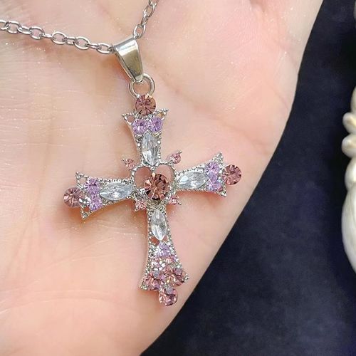 Sparkling Cross Necklace for Women