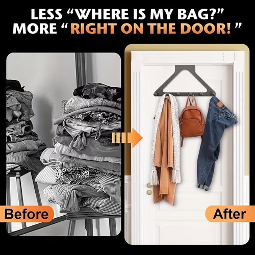 Heavy-Duty No-Drill 6-Hook Door Organizer