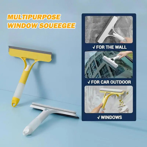 3-in-One Glass Cleaning Scraper - Yellow Version  2piece pack