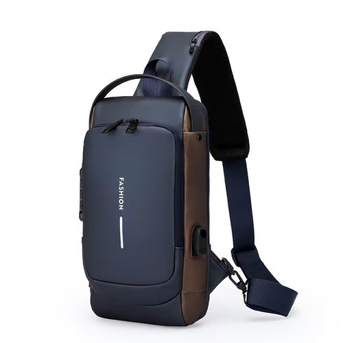 Anti-Theft Waterproof Sling Bag with USB Charging Port