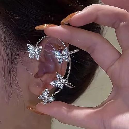 2 Pairs✨🦋 Dainty Gold Butterfly Ear Cuffs  Set& Wraps t – No Piercing Needed
