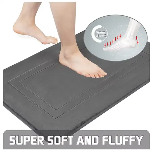 3-piece high-quality memory foam bathroom carpet set - anti-slip, highly absorbent and quick-drying