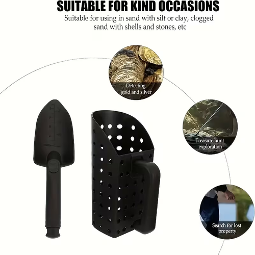 🔍 Metal Detector Sand Scoop Set – Filter Sand in Seconds, Find Treasures Faster!