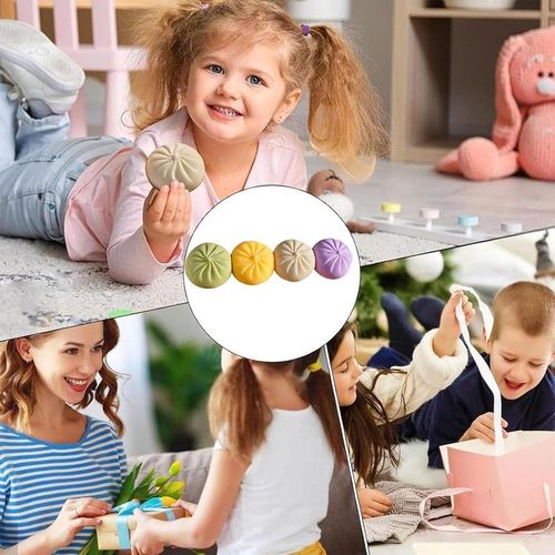 4PCS  Slow-Rebound Stress Relief Bun Toy