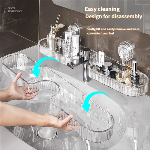 Adjustable Strong Suction Bathroom Storage Rack