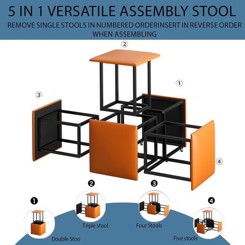 ✨ 5-in-1 Magic Ottoman Cube – Transform Your Space in Seconds!