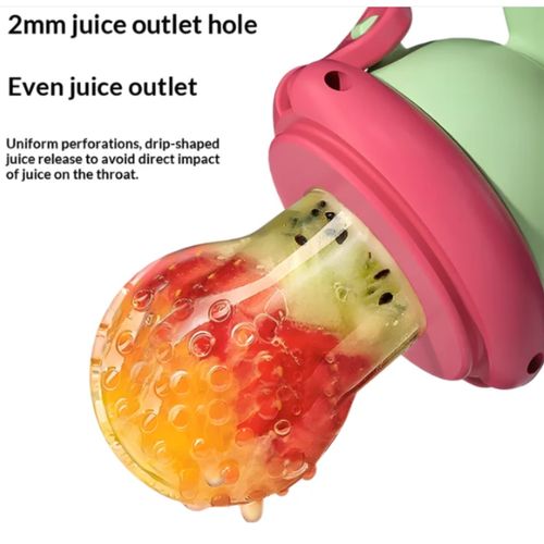3PCS 🍼Silicone Teething Pacifier With Mesh Cover Fruit Feeder
