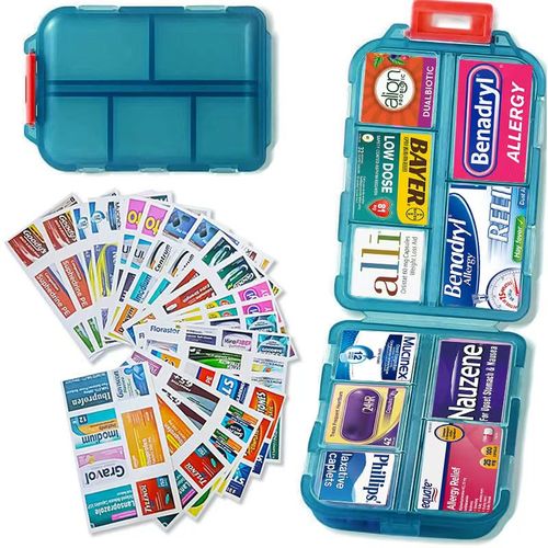 DIY Pill Organizer with 147 Pcs Upgraded Pre-Cut Medicine Labels