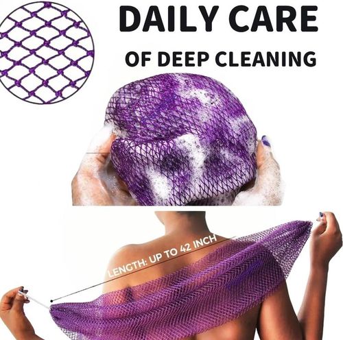 4 PCS  Authentic African Exfoliating Net Bath Sponge