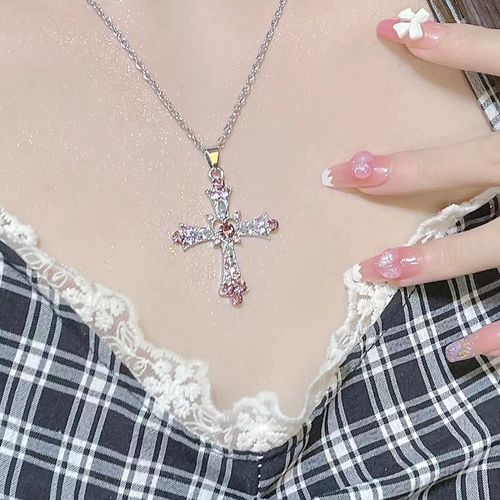 Sparkling Cross Necklace for Women