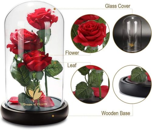 Eternal Rose™ Glass Dome LED Lamp