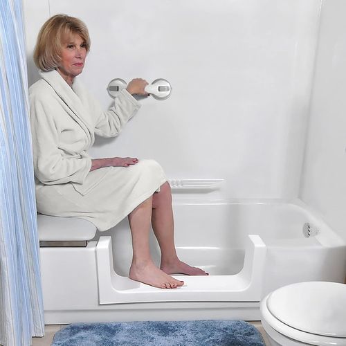 2 PACK Premium Shower Safety Grab Bar – Strong Suction Support for Seniors, Kids & Injured Family Members
