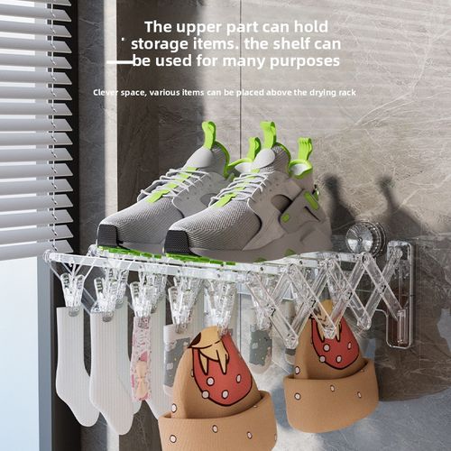 Foldable Suction Drying Rack（Grey） – Strong, Rust-Free, Space Saving