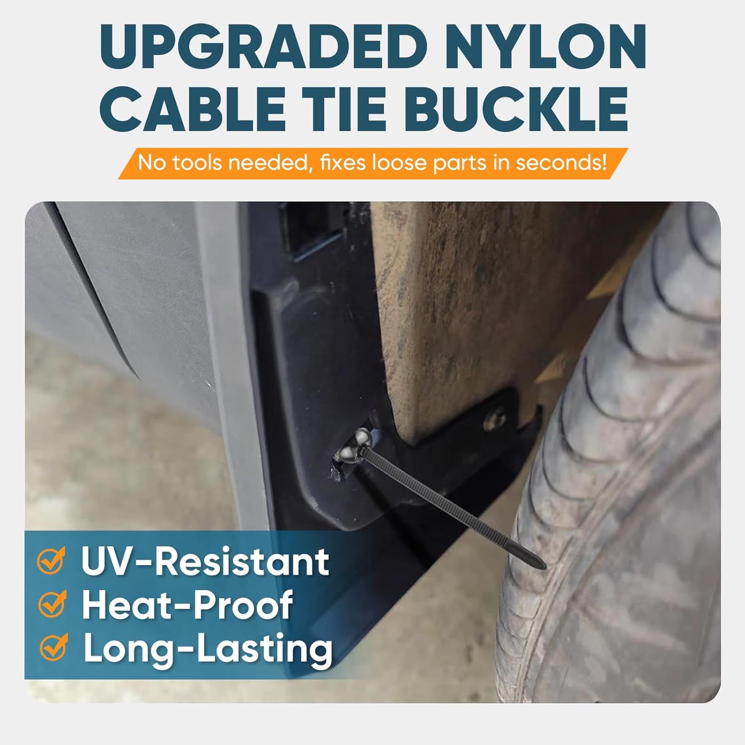 Universal Self-Locking Nylon Cable Tie Fasteners (200PCS)