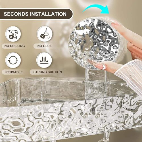 2 pieces Strong Suction Corner Shelf for Neat Homes 💧