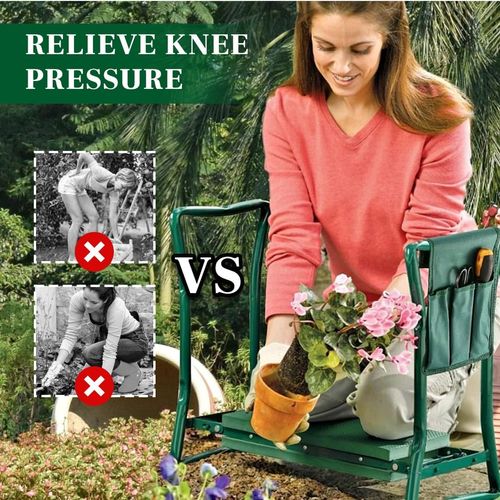 2-in-1 Foldable Garden Kneeler and Seat, Foldable Garden Stool