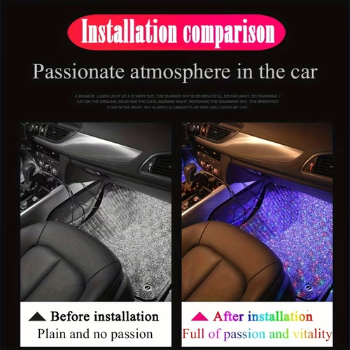 RGB LED Car Atmosphere Lamp USB Wireless Roof Star Light Multiple Modes Automotive Interior Lights Auto Interior Lighting
