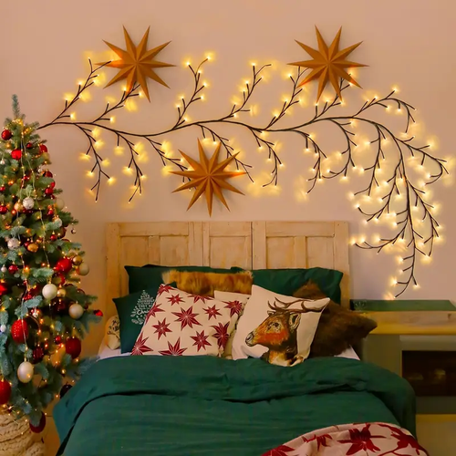 USB Tree Vine Wall Light – Flexible LED Branch String for Bedroom & Home Decor