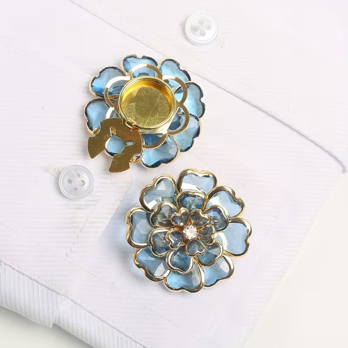 2PCS Floral Button Jewelry Clip Set