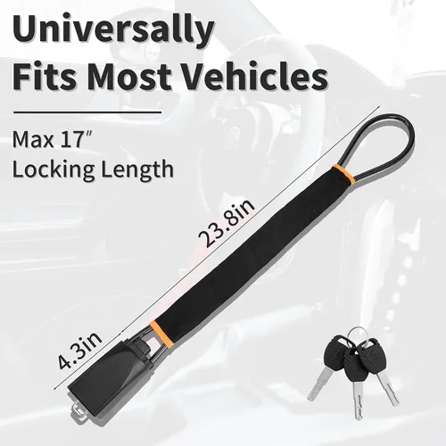 Heavy-Duty Anti-Theft Steering Wheel Lock | Ultimate Car Security