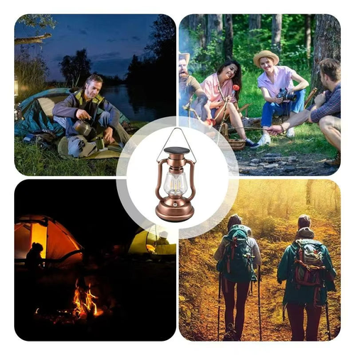 3-in-1 Solar Retro Camping Lantern – Waterproof, Long-Lasting Emergency & Outdoor Lighting