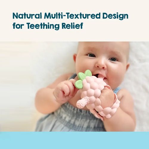 3-in-1 ✨Baby Raspberry Silicone Teether 🍇 Safe Gum Relief