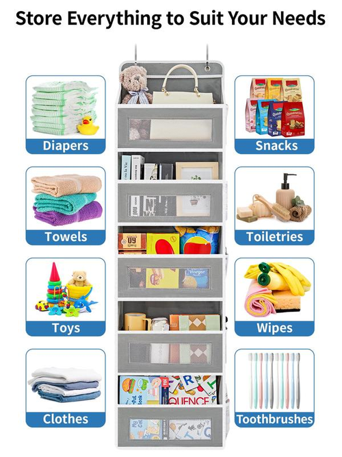 Door Hanging Organizer Rack – Space Saver for Bedroom & Bathroom 🧺
