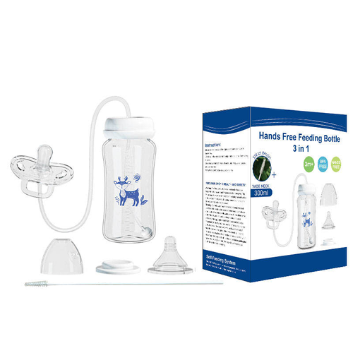 3-in-1 Hands-Free Anti-Colic Baby Bottle（300mL）