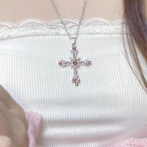 Sparkling Cross Necklace for Women