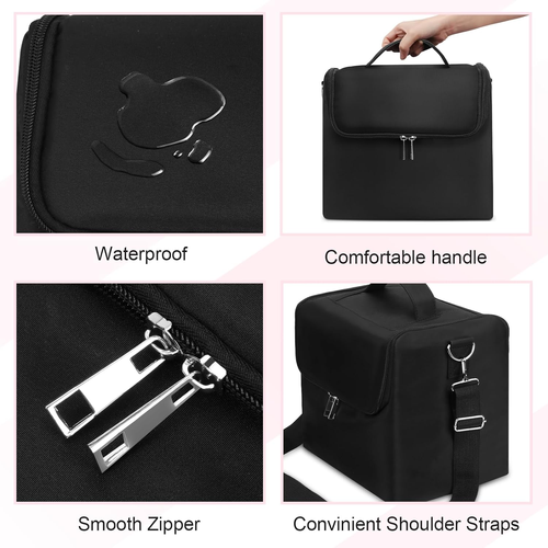 Multi-Function Professional Makeup Train Case – Large Storage, Waterproof & Travel-Friendly