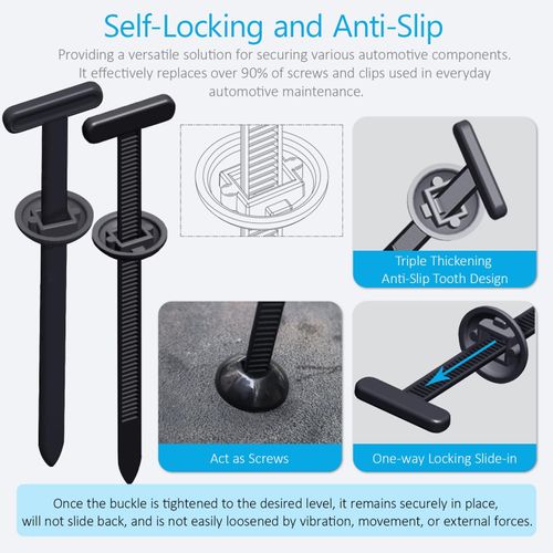 Universal Self-Locking Nylon Cable Tie Fasteners (200PCS)