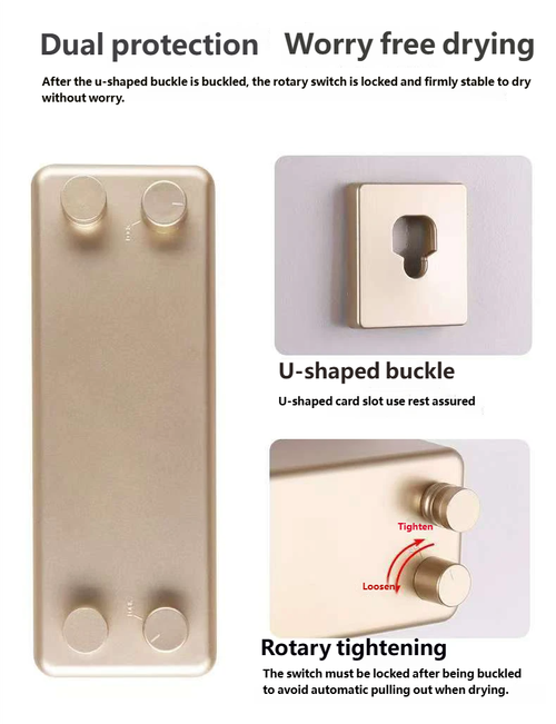 Invisible and retractable clothes drying pole   golden