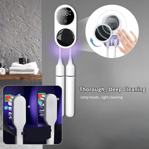 Smart UVC Toothbrush Sterilizer –  Automatic Cleaning