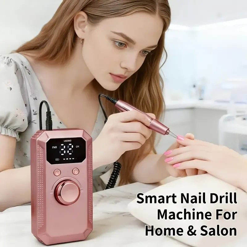 Professional Cordless Electric Nail Drill Kit for Gift, 1 Box Portable Low Noise Nail Drill Machine & Nail Art Accessories, Manicure & Pedicure Tool for Home & Salon Use Nail Tools