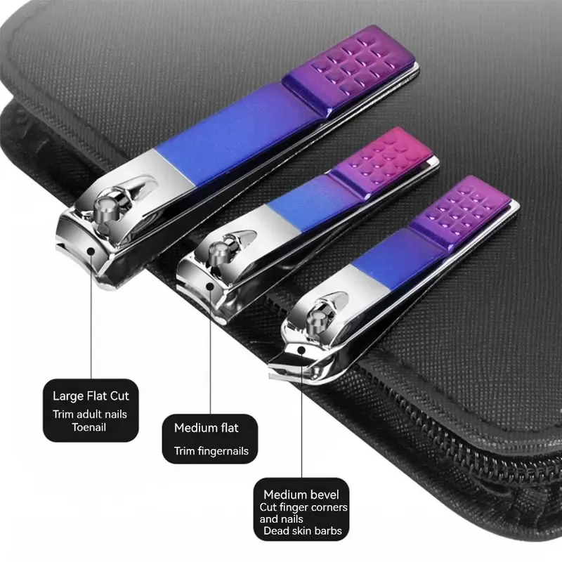 Manicure & Pedicure Tool Set, Stainless Steel Professional Nail Clippers Kit, Portable Travel Grooming Tools for Men & Women, Nail Nippers, Salon Supplies