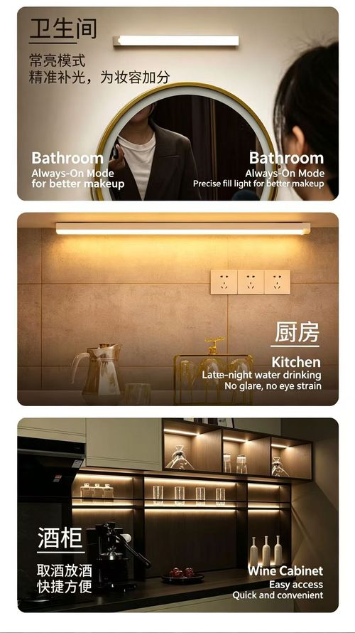 Smart Wireless LED Strip Light with Motion Sensor – Self-Adhesive & Magnetic- Ideal for Wardrobes, Wine Cabinets, Kitchen Cabinets, and Hallways