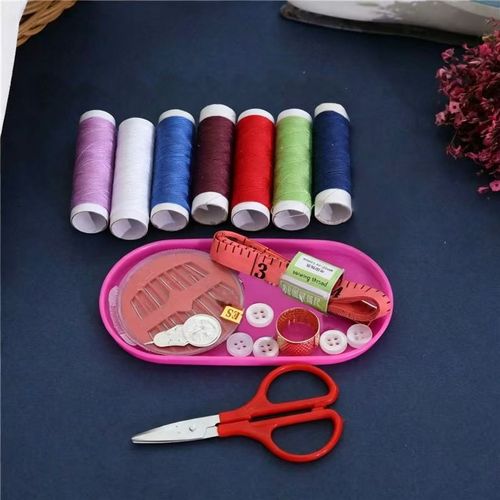 Portable handheld mini sewing machine for home use – simple, compact, and pocket-sized.
