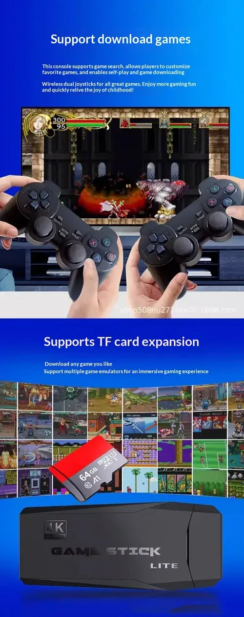 🔥Hot-selling model🔥 wireless controller gaming console🎮🎮20000+ Games 4K High-definition Output Handheld Video Game 4389 sales