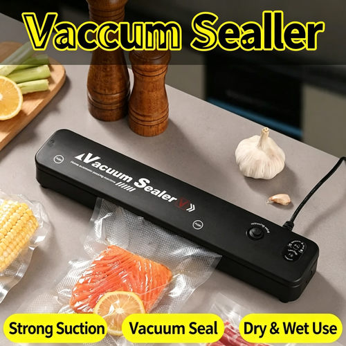 Household Vacuum Sealer – Automatic Food Vacuum Packaging Machine for Dry & Moist Foods